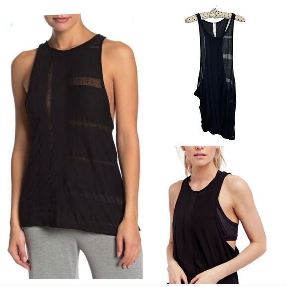 FREE People Women Together Black Racerback tank top - Picture 3 of 10